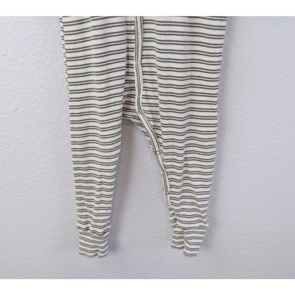 Rylee + Cru Green Striped Ribbed Unisex Pajama, 18-24 months - Picture 5 of 8